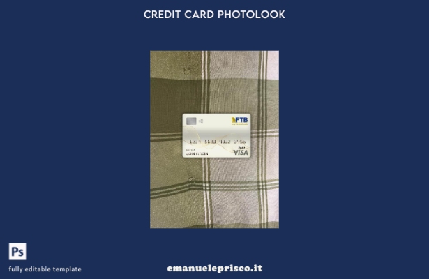 stile verificato modello frontale photolook con carta di debito per visto bancar
